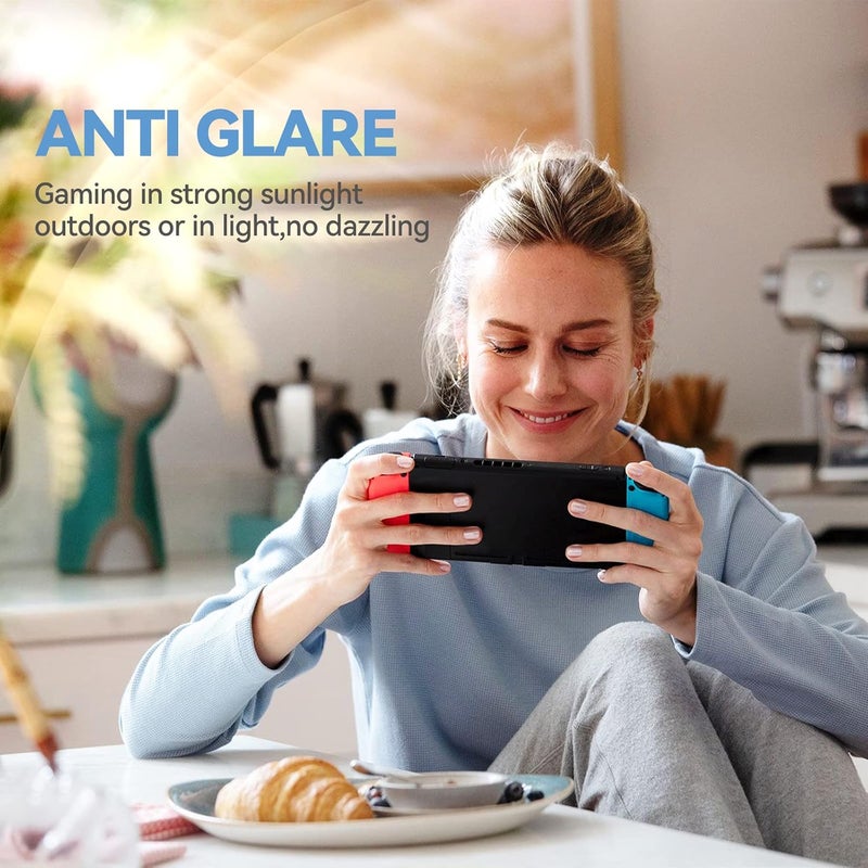 ivoler Screen Protector [2 Pack] Matte Tempered Glass for Nintendo Switch 6.2 inch, Matte Anti Glare Screen Protector with [Alignment Frame] Anti-Scratch Full Coverage Guard for Nintendo Switch - Image 4